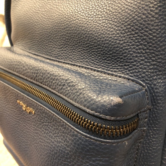 Micheal Kors Blue Leather Backpack